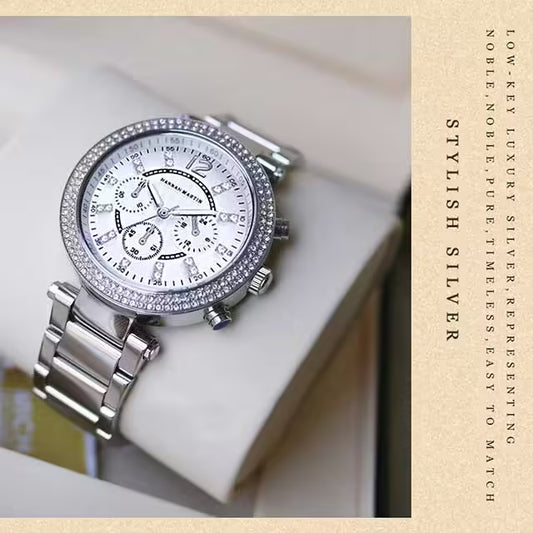 ساعة هانا مارتن النسائية المصنوعة من الفولاذ المقاوم للصدأ موديل (HM-1196)