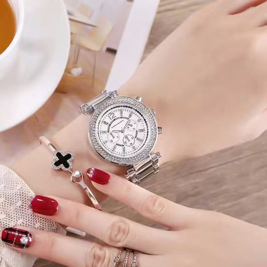 ساعة هانا مارتن النسائية المصنوعة من الفولاذ المقاوم للصدأ موديل (HM-1196)