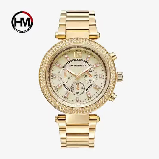 ساعة هانا مارتن النسائية المصنوعة من الفولاذ المقاوم للصدأ موديل (HM-1196)