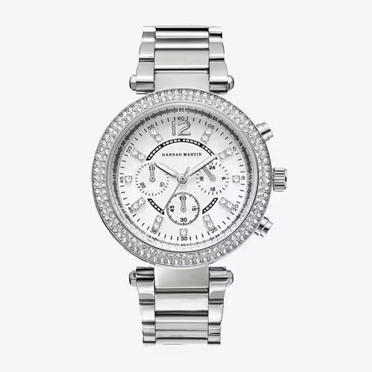 ساعة هانا مارتن النسائية المصنوعة من الفولاذ المقاوم للصدأ موديل (HM-1196)