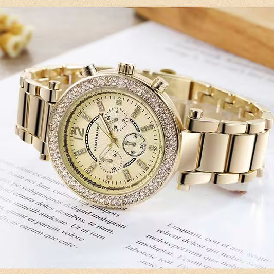 ساعة هانا مارتن النسائية المصنوعة من الفولاذ المقاوم للصدأ موديل (HM-1196)