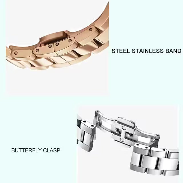 ساعة هانا مارتن النسائية المصنوعة من الفولاذ المقاوم للصدأ موديل (HM-1221S)