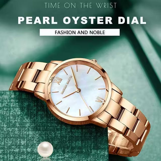 ساعة هانا مارتن النسائية المصنوعة من الفولاذ المقاوم للصدأ موديل (HM-1221S)