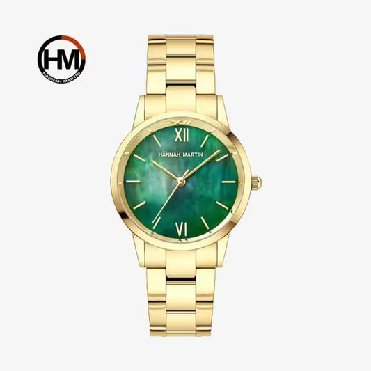 ساعة هانا مارتن النسائية المصنوعة من الفولاذ المقاوم للصدأ موديل (HM-1221S)