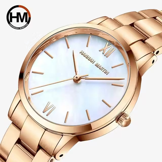ساعة هانا مارتن النسائية المصنوعة من الفولاذ المقاوم للصدأ موديل (HM-1221S)