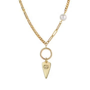 Collier pendentif cœur-œil pour femme (EGN095)