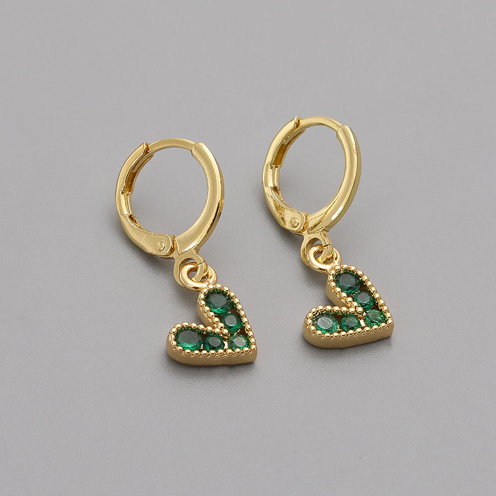 Heart Zircon Earrings