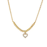 Collier pour femme avec pendentif cœur en zircon (EGN031)