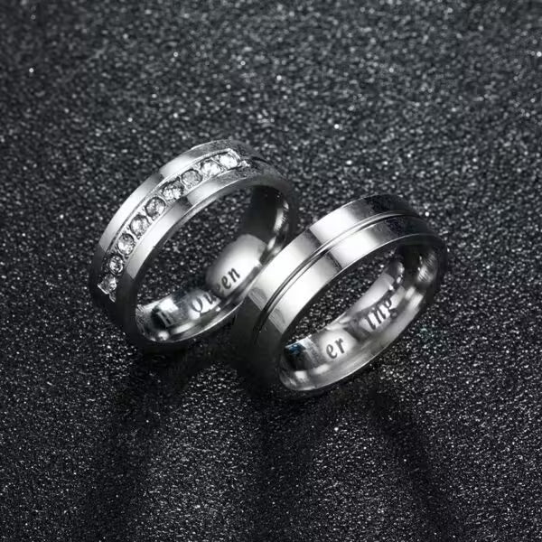 Bague de couple Son Roi Sa Reine (EGR014)