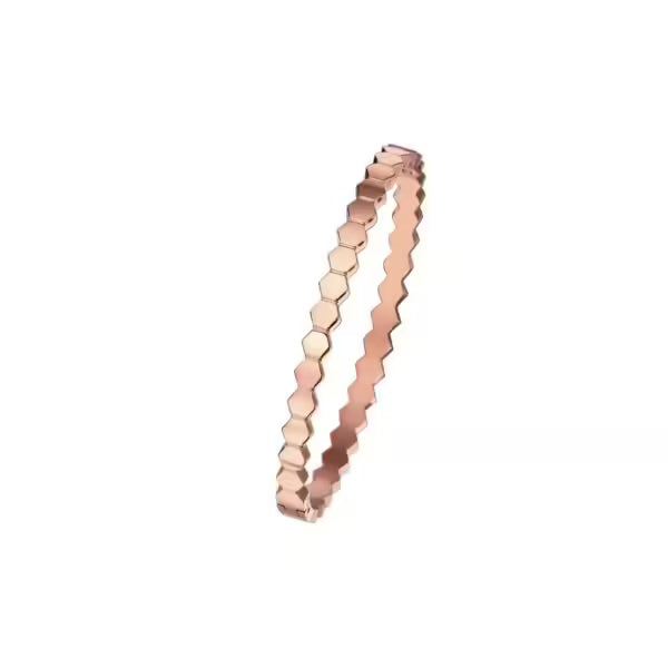 Bracelet jonc hexagonal en nid d'abeille pour femme (EGBT353)