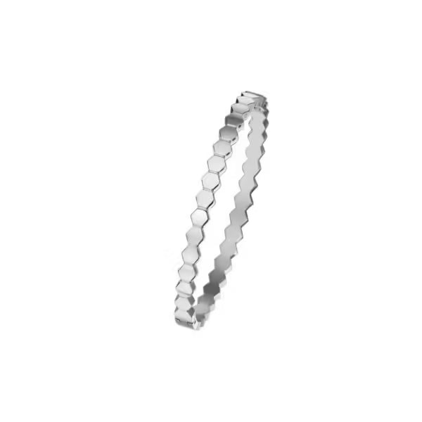 Bracelet jonc hexagonal en nid d'abeille pour femme (EGBT353)