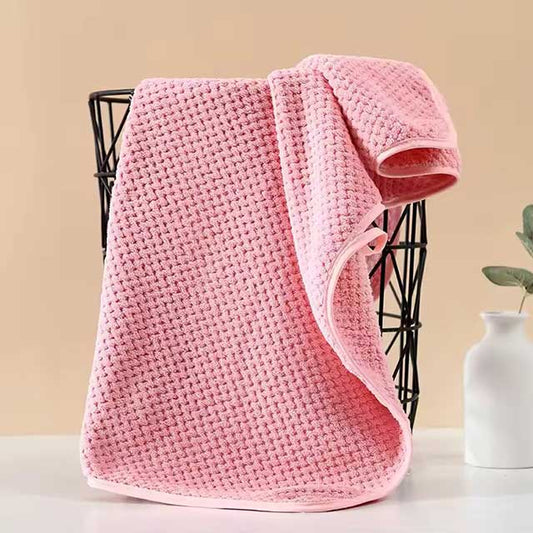 High Density Coral Fleece Hair Drying Towel – Soft Microfiber Hand, Face & Hair Towel, Strong Absorbent & Quick Drying