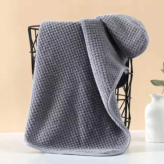 High Density Coral Fleece Hair Drying Towel – Soft Microfiber Hand, Face & Hair Towel, Strong Absorbent & Quick Drying