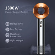 Professional Leafless Negative Ion Hair Dryer – High-Speed Constant Temperature Blow Dryer for Home Use