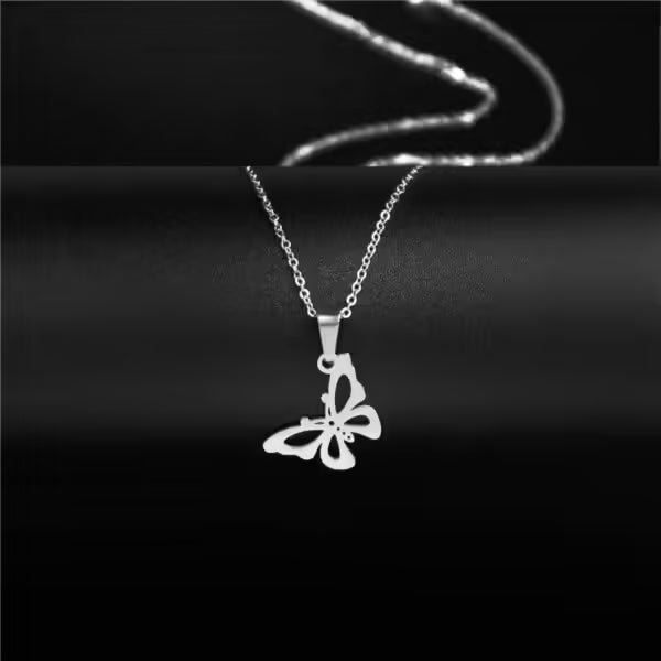 Collier ras du cou avec pendentif papillon creux pour femme (EGN152)
