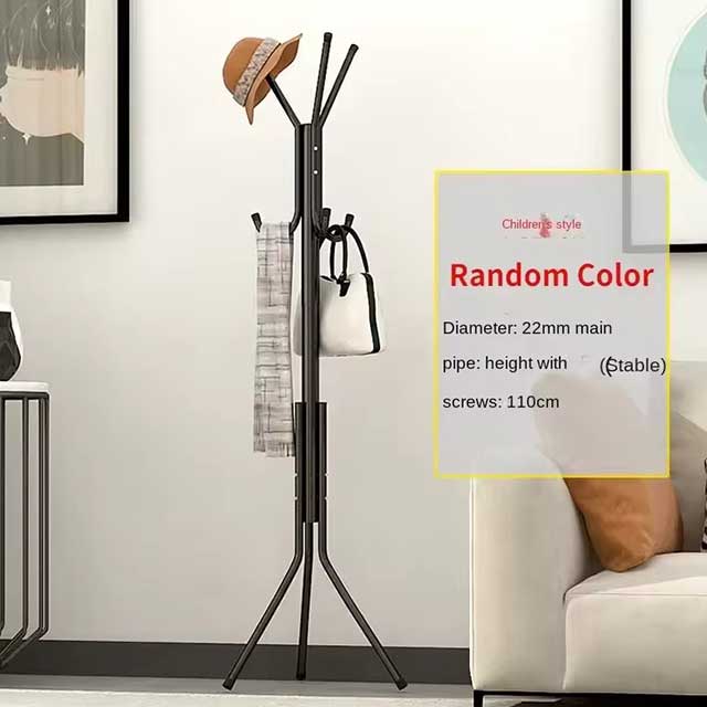 9-Hook Metal Clothes Tree Coat Rack - Space-Saving Portable Stand for Coats, Handbags, Scarves, Hats & Bedroom Decor