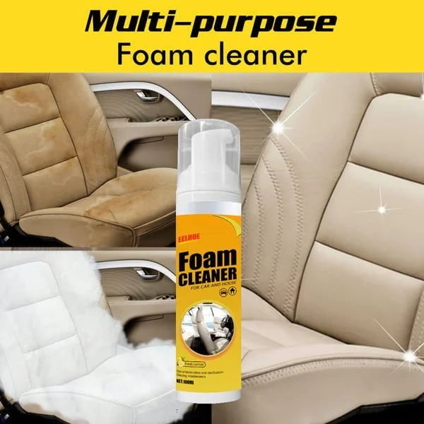 Nettoyant mousse multi-usage 100 ml – Spray détachant pour la maison et l'intérieur de voiture pour cuir, tissu et tapisserie
