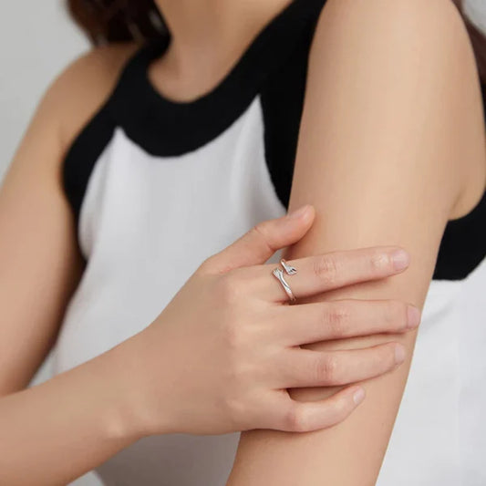 Bague unisexe ajustable en forme de câlin (EGR001)