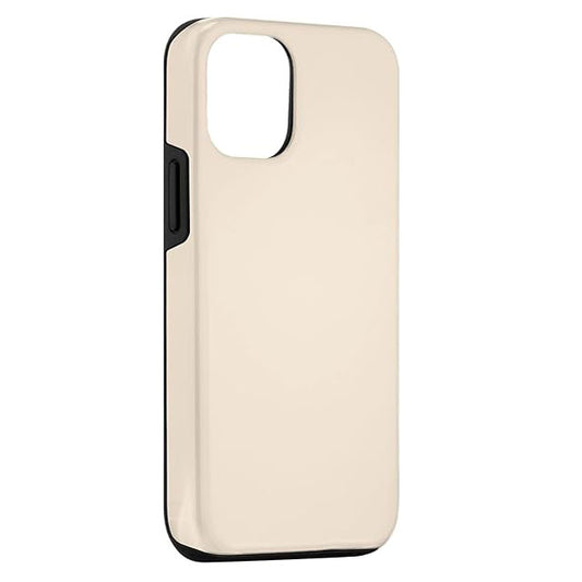 iPhone 14 Pro Beige Phone Case – Elegant Bisque Plain Color Unisex Gift Case for Men &amp; Women