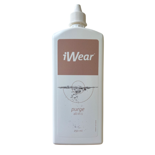 iWear Purge All-in-1 Contact Lens Solution – 250ml Multi-Purpose Cleaner