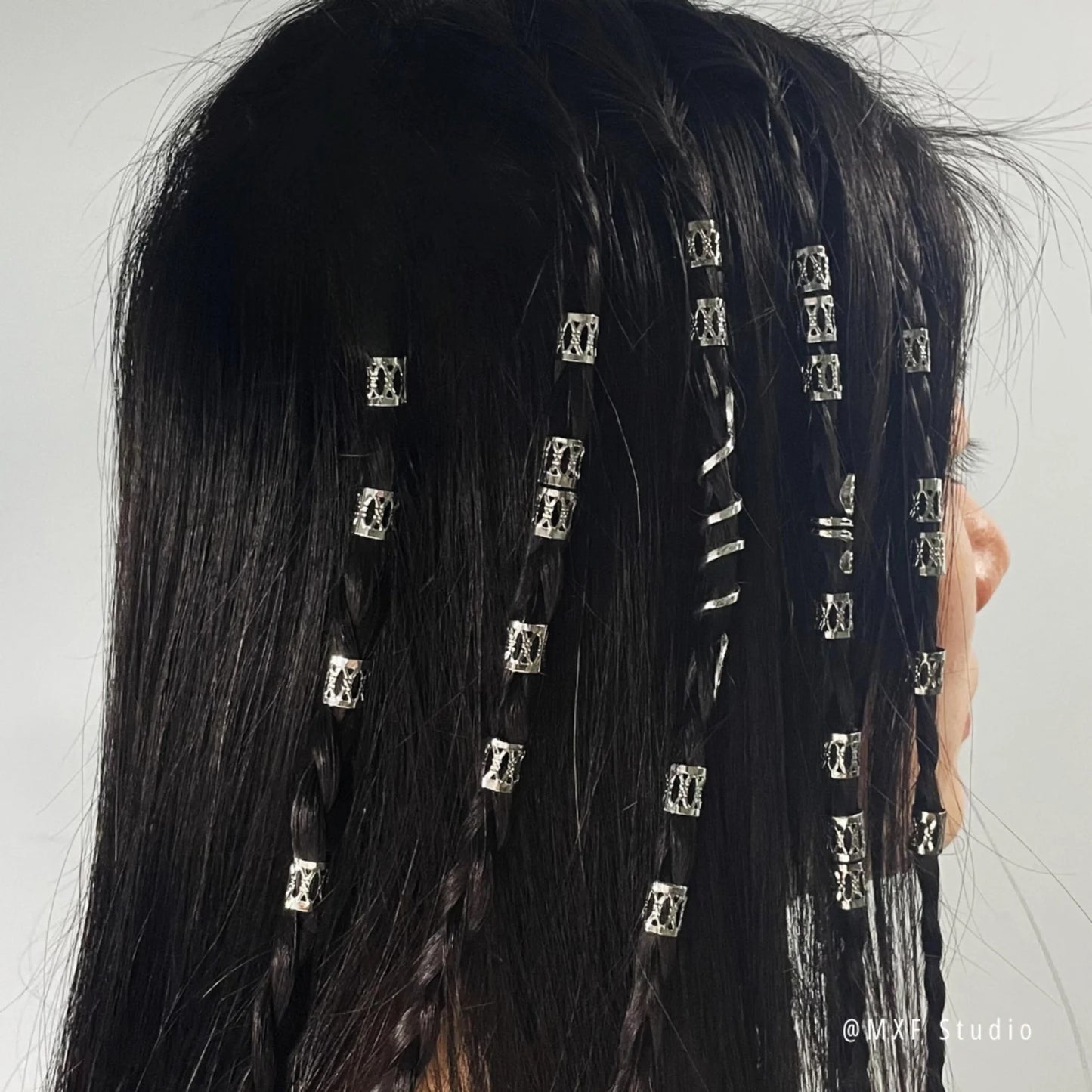 Viking Spiral Hair Beads Set | Snake Hair Rings, Spiral Hair Wraps & Wire Coil Hair Accessories for Braids, Dreadlocks & Girls