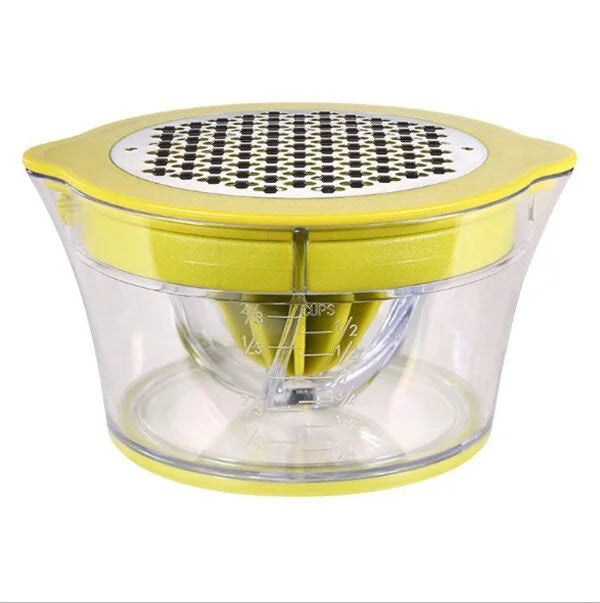 Multifunction Manual Citrus Juicer & Grater Set – Lemon, Orange & Fruit Juice Squeezer with Measuring Cup
