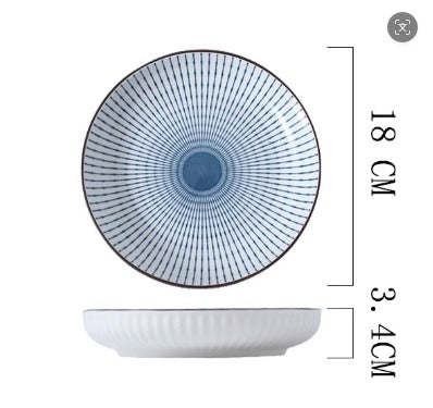 Assiettes en céramique créatives de style japonais - Pour les desserts et la fondue japonaise (Hot Pot)