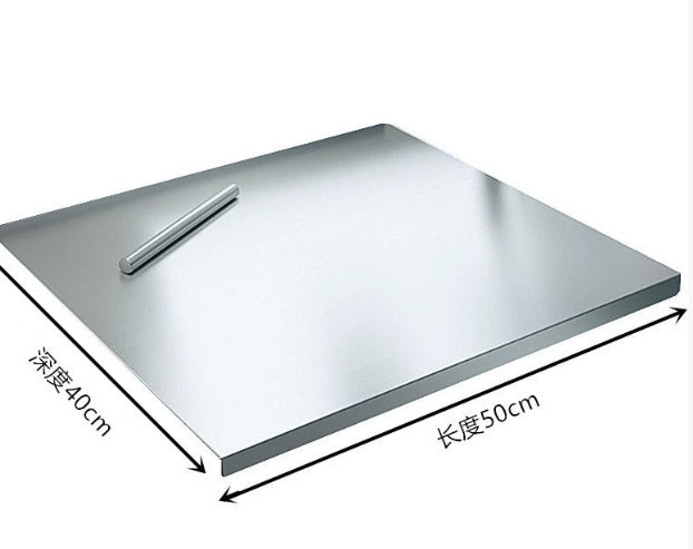 Heavy-Duty Stainless Steel Cutting Board – Anti-Bacterial Kitchen Surface for Dough Kneading, Chopping, and Fruit – Easy-to-Clean Metal Worktop