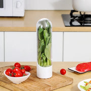 Contenant de conservation pour herbes fraîches – Récipient pour légumes et herbes aromatiques avec réservoir d'eau pour laitue, épinards, coriandre, menthe et produits frais