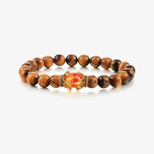 Imitation amber Unisex Beads Bracelet (EGBT027)