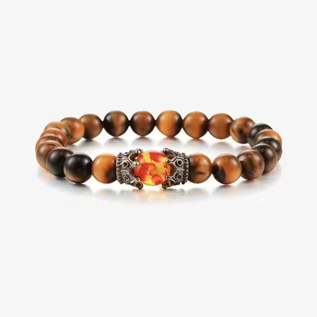 Bracelet unisexe en perles d'imitation ambre (EGBT027)