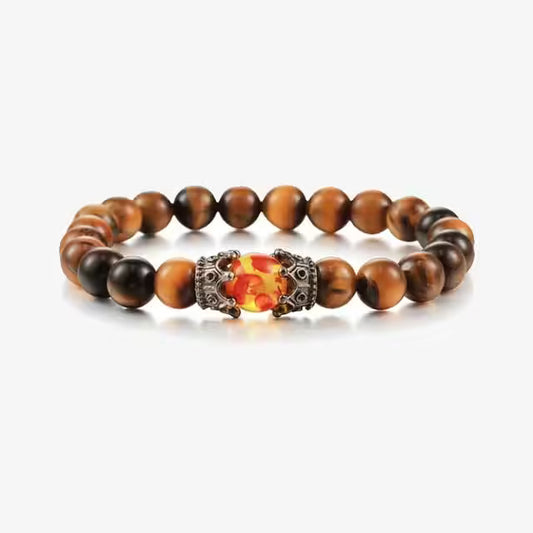 Bracelet unisexe en perles d'imitation ambre (EGBT027)