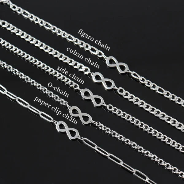 Bracelet Infinity en acier inoxydable pour femme (EGBT385)