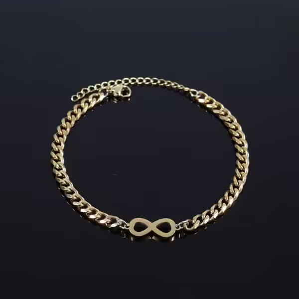 Bracelet Infinity en acier inoxydable pour femme (EGBT385)