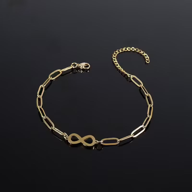Bracelet Infinity en acier inoxydable pour femme (EGBT385)