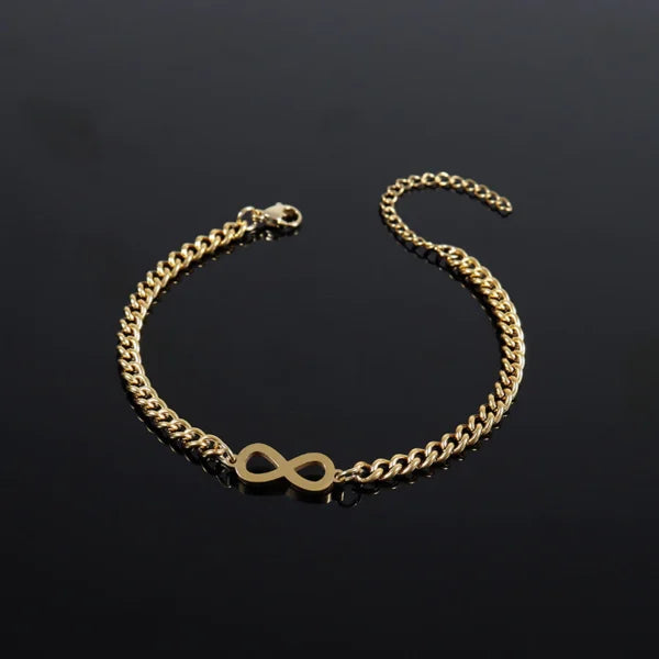 Bracelet Infinity en acier inoxydable pour femme (EGBT385)
