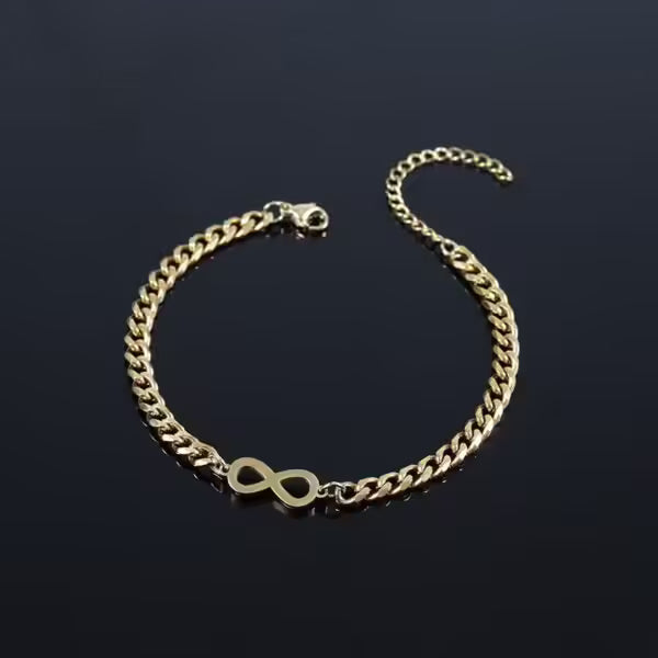 Bracelet Infinity en acier inoxydable pour femme (EGBT385)