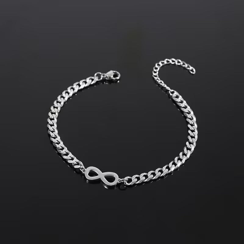 Bracelet Infinity en acier inoxydable pour femme (EGBT385)