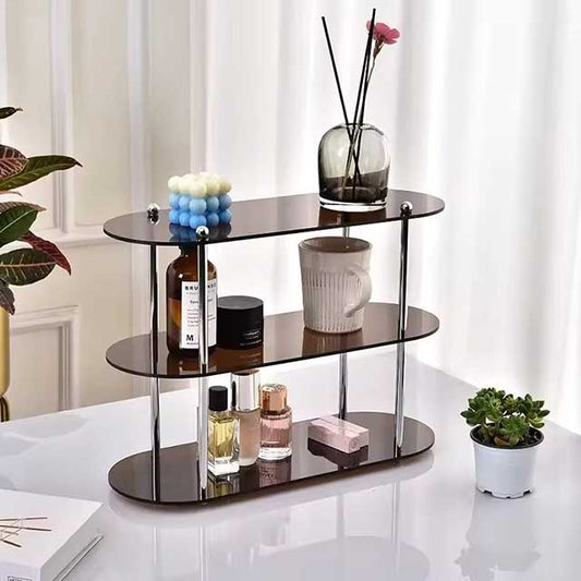INS Style Acrylic Storage Rack – Multi-Layer Bathroom Shelf & Countertop Organizer for Cosmetics, Coffee Cups, and Desktop Decor
