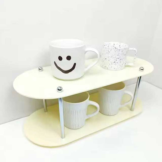 INS Style Acrylic Storage Rack – Multi-Layer Bathroom Shelf & Countertop Organizer for Cosmetics, Coffee Cups, and Desktop Decor