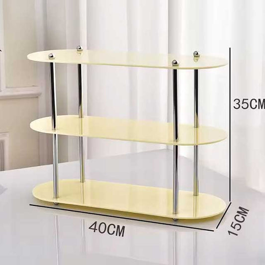 INS Style Acrylic Storage Rack – Multi-Layer Bathroom Shelf & Countertop Organizer for Cosmetics, Coffee Cups, and Desktop Decor