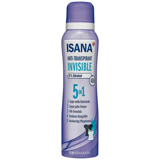 Isana Anti-perspirant Deodorant Invisible 5in1 150 ml