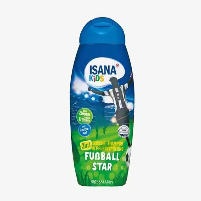 ISANA Kids 3in1 Shower Shampoo Conditioner Football Star