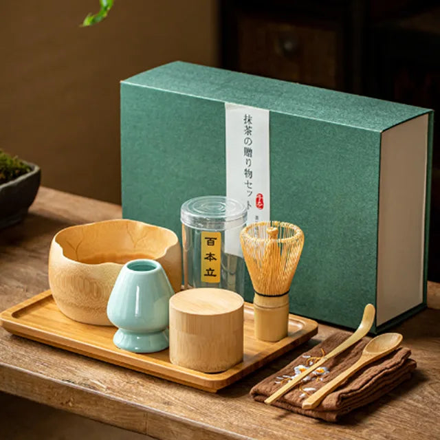 Japanese Chasen Kit Matcha Brush Beating Tool - Song Dynasty Tea Set With Gift Box for Tea Ceremony
