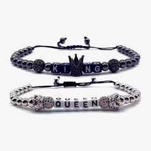 KING & QUEEN Shamballa Couples Size Adjustable Bracelets (EGBT170)