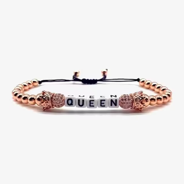 KING & QUEEN Shamballa Couples Size Adjustable Bracelets (EGBT170)