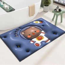 Tapis de sol 3D absorbant l'eau de qualité supérieure 60 × 40 cm – Tapis antidérapant à séchage rapide pour salle de bain, cuisine et entrée