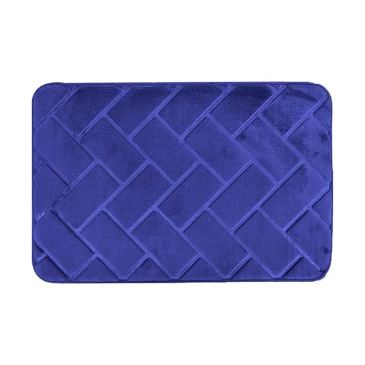 Single Side Velvet Memory Foam Bath Mat – Ultra Soft Non-Slip Bathroom Rug, Quick Dry Floor Mat (60 × 41 cm)
