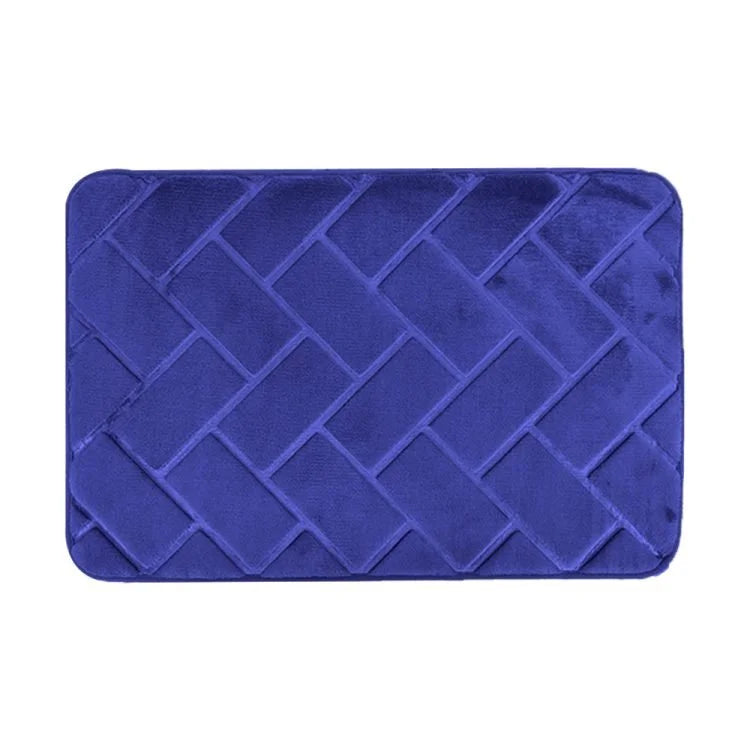 Tapis de bain en velours et mousse à mémoire de forme simple face – Tapis de salle de bain ultra doux antidérapant, tapis de sol à séchage rapide (60 × 41 cm)