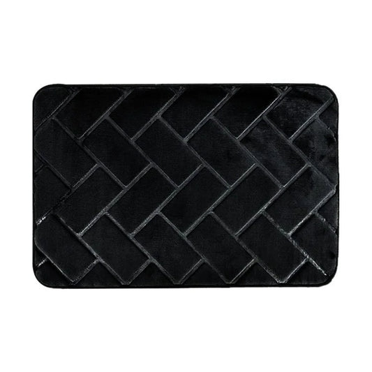 Single Side Velvet Memory Foam Bath Mat – Ultra Soft Non-Slip Bathroom Rug, Quick Dry Floor Mat (60 × 41 cm)